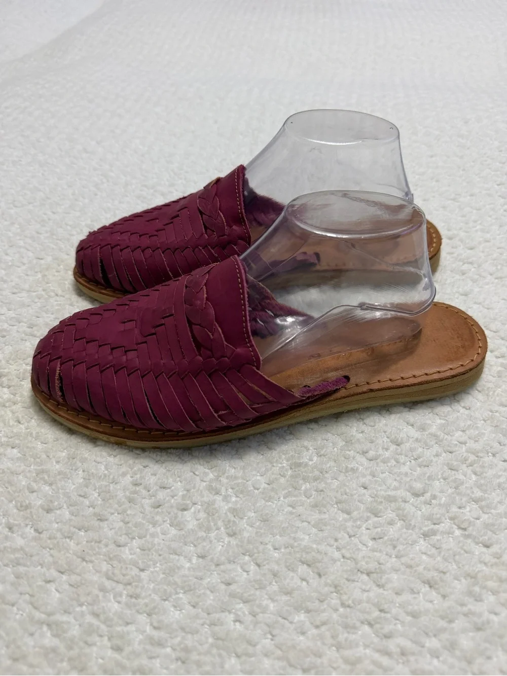 Agave Girl Leather Mexican Slip-On Sandals Huaraches Woman’s Size MX 7 US 10